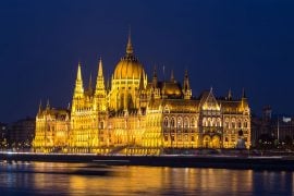 The Hungarian Parliament at night - Part of Cities to visit in Europe