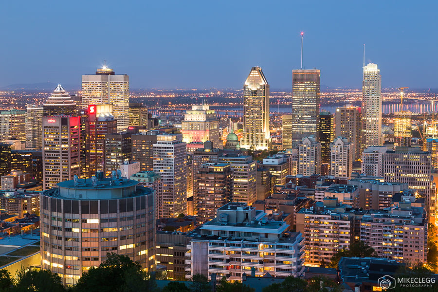 Montreal skyline at night