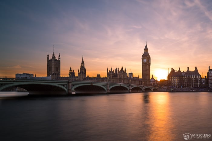 Palace of Westminster at sunset