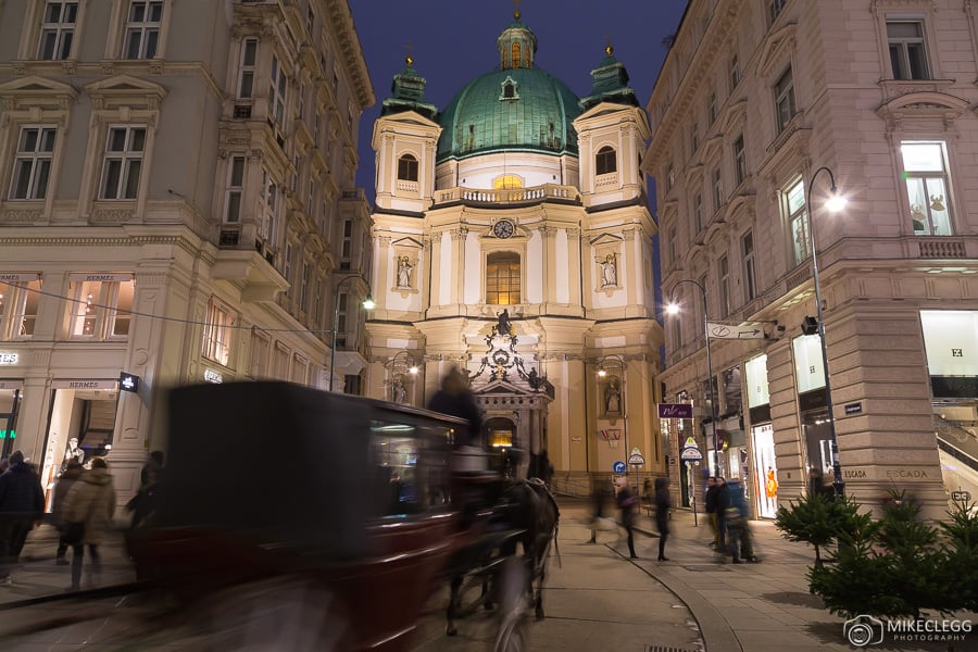 Streets of Vienna at night