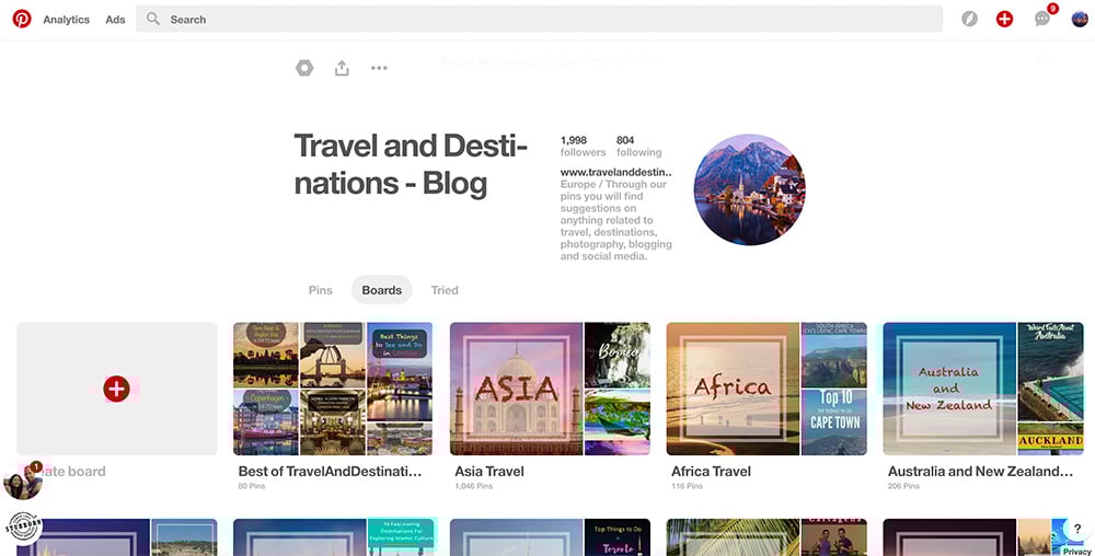 Pinterest Screenshot
