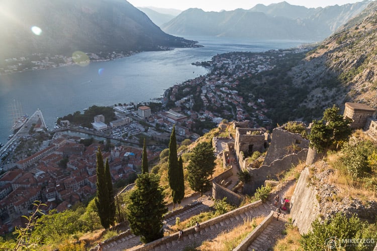 Paths up the Kotor Fortress