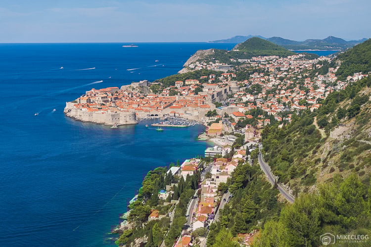 Views of Dubrovnik from road D8