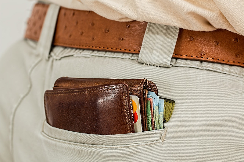 Wallet in back pocket