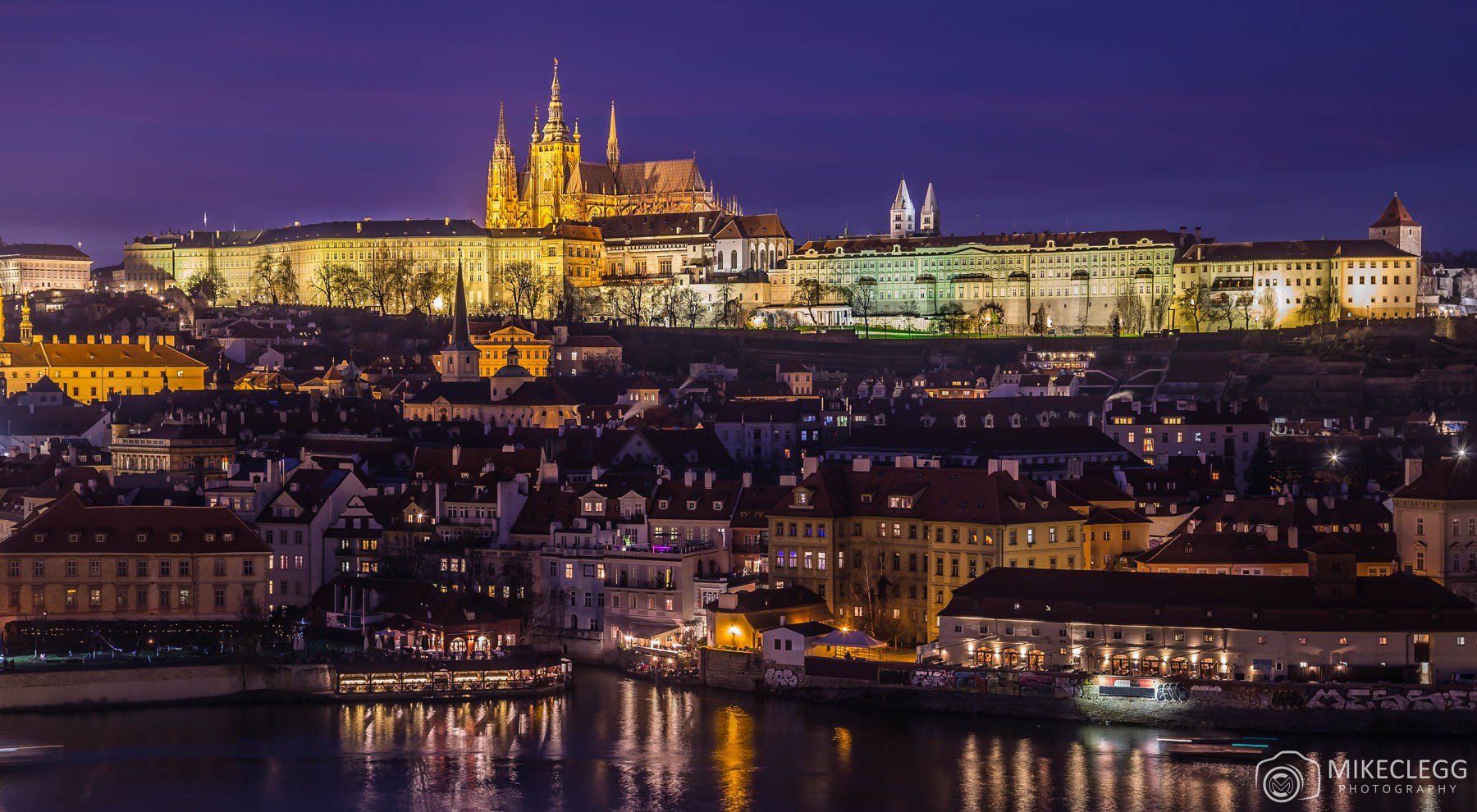 Prague Skyline at night