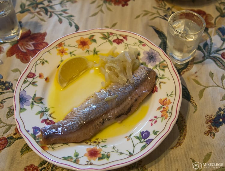 Polish dish of herring in a spicy sauce and vodka