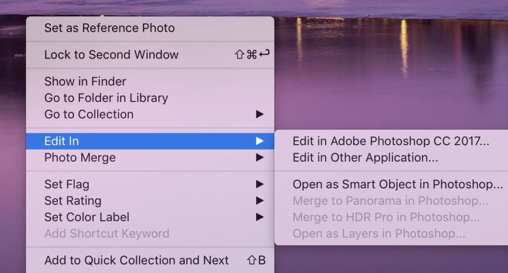 Lightroom - Edit in another application