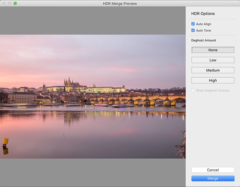 Lightroom HDR Merge