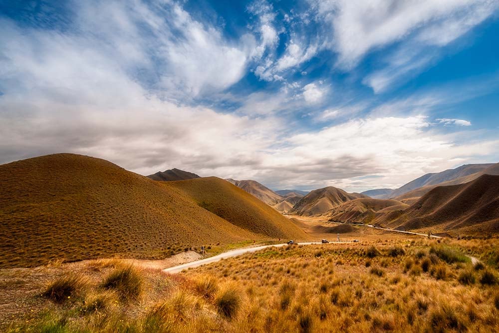 Lindis Pass in New Zealand