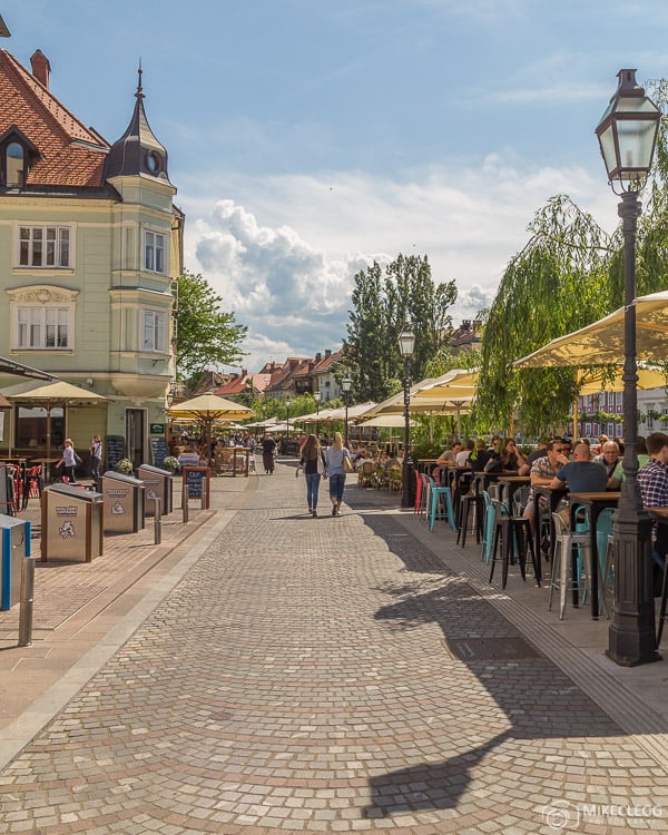 Streets of Ljubljana in the summer