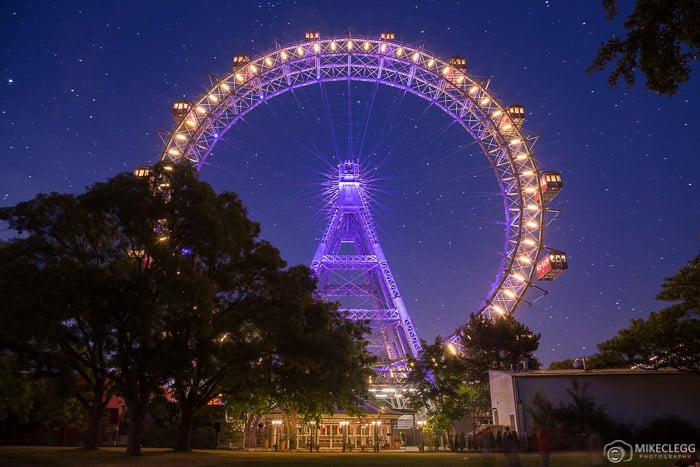 Wiener Riesenrad at night