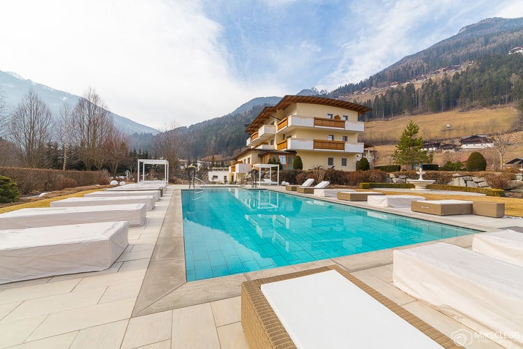 Outdoor pool at Alpen Palace