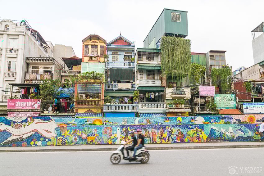Mosaic along Yen Phu, Hanoi