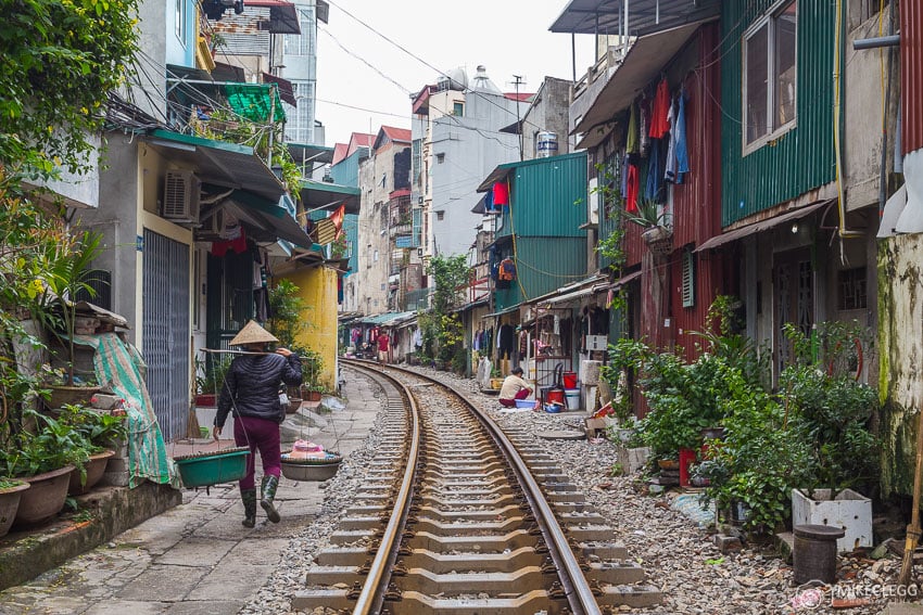 Train Track Street Hanoi, Vietnam