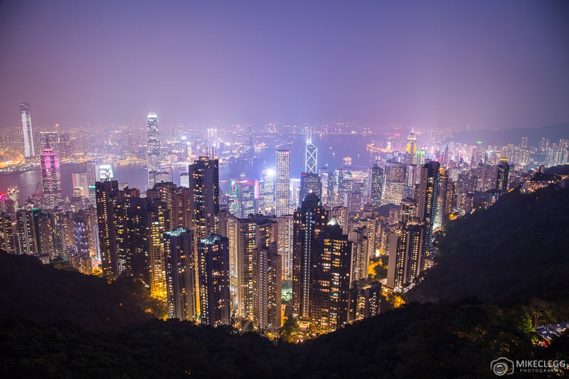 Hong Kong Skyline at night from the Peak