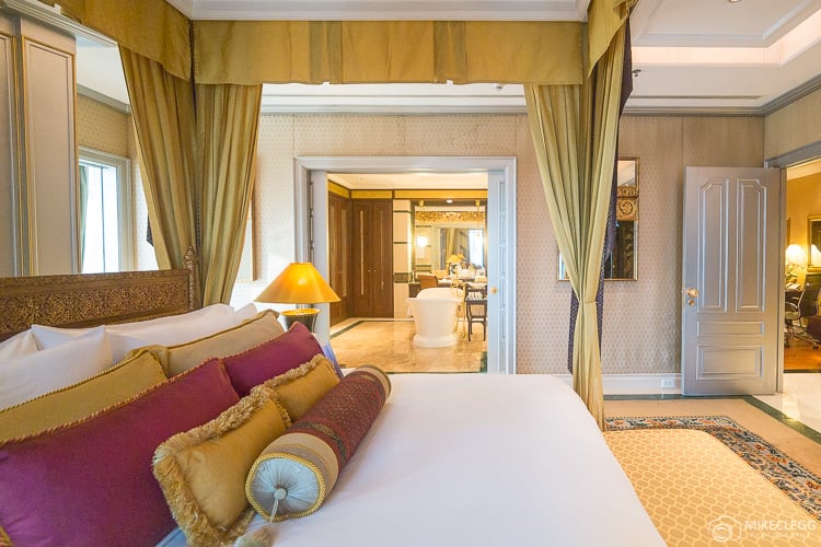Master bedroom at the Ratanakosin Theme Suite, Plaza Athenee