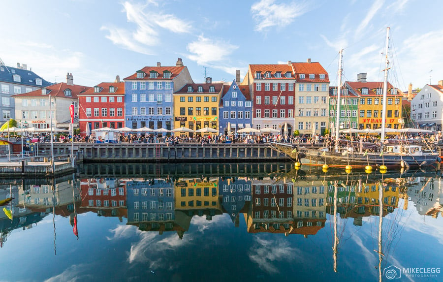 Colourful buildings along Nyhavn in Copenhagen