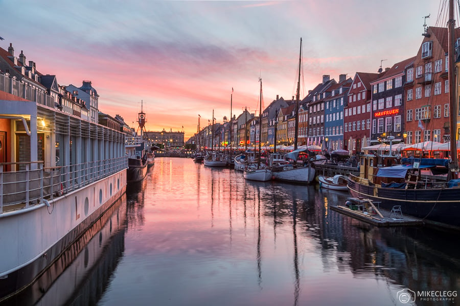 Colourful sunsets in Copenhagen