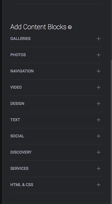 Content blocks and design mode, Smugmug