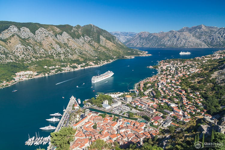 Kotor skyline and mountains