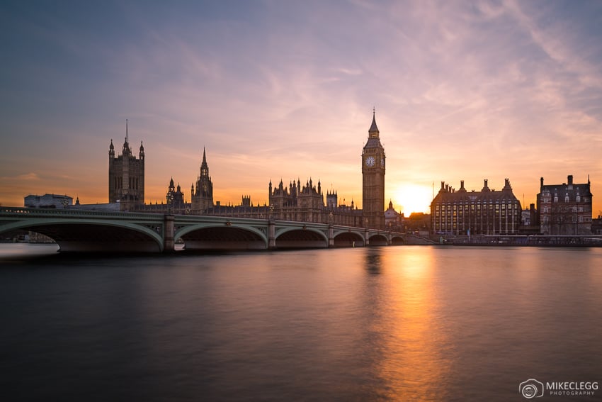 London, UK at sunset