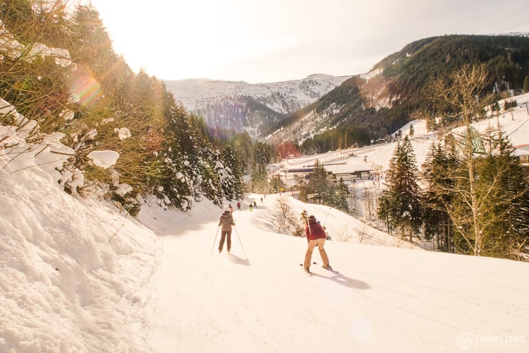 Skiing in Gastein, Austria