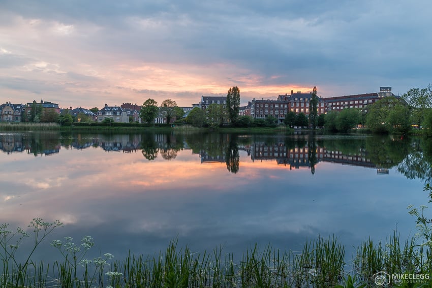 Sunset on the Lakes in Copenhagen