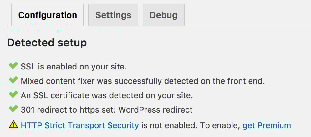 Real Simple SSL Screenshot