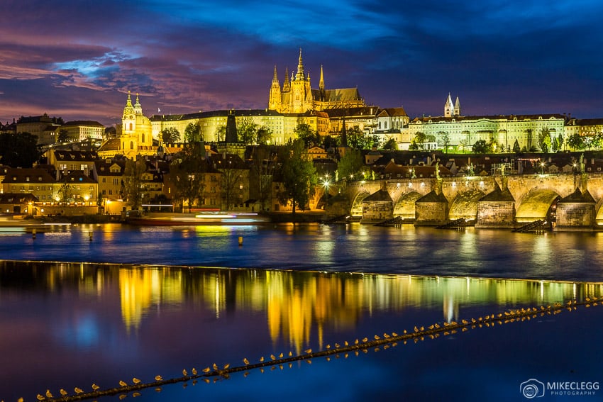 Travel Photography - Prague at night with reflections