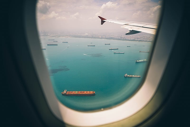 Airplane and moving