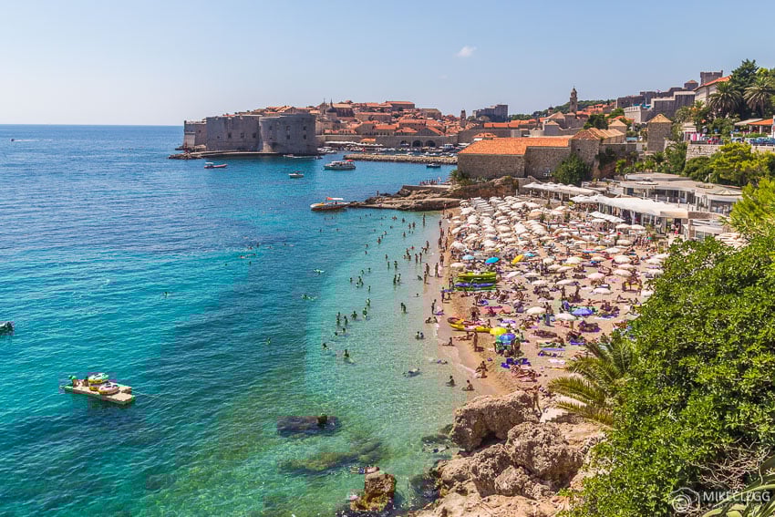 Banje Beach, Dubrovnik in the summer