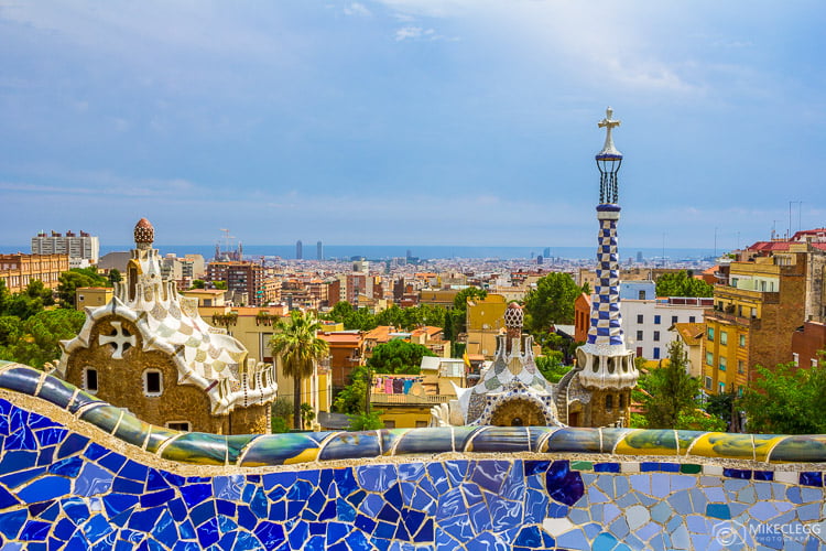 Barcelona, Spain Skyline, Park Guell