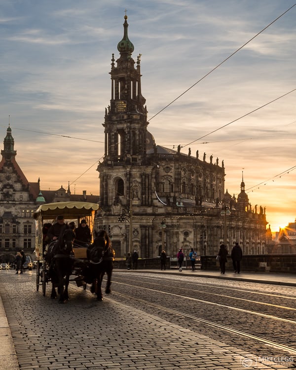 Dresden at sunset, Germany
