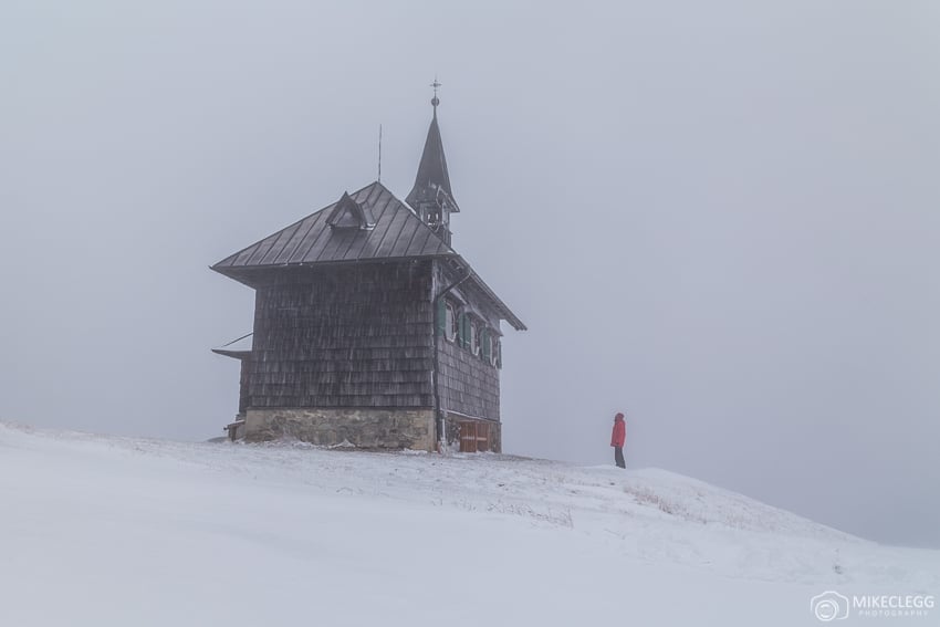 Church up Schmittenhöhe with snow