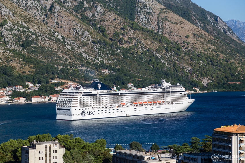 Cruise ship in Kotor, Europe