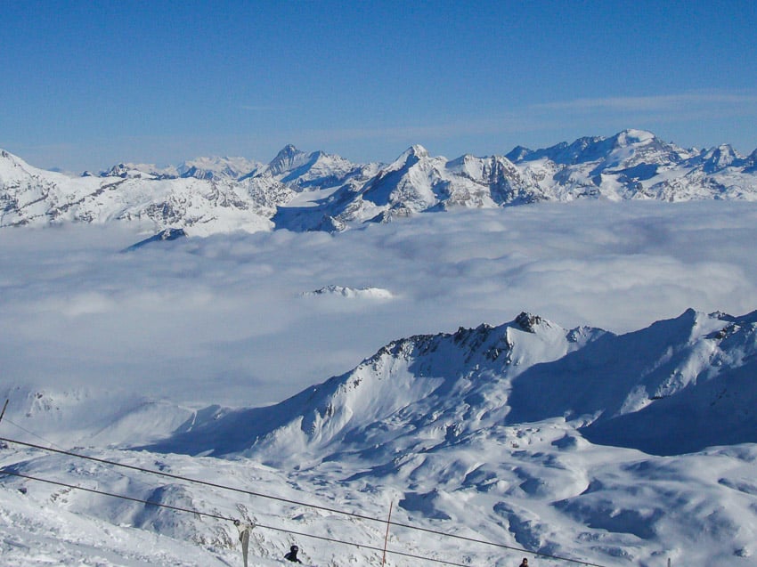 Mountain views from Tignes Ski resort