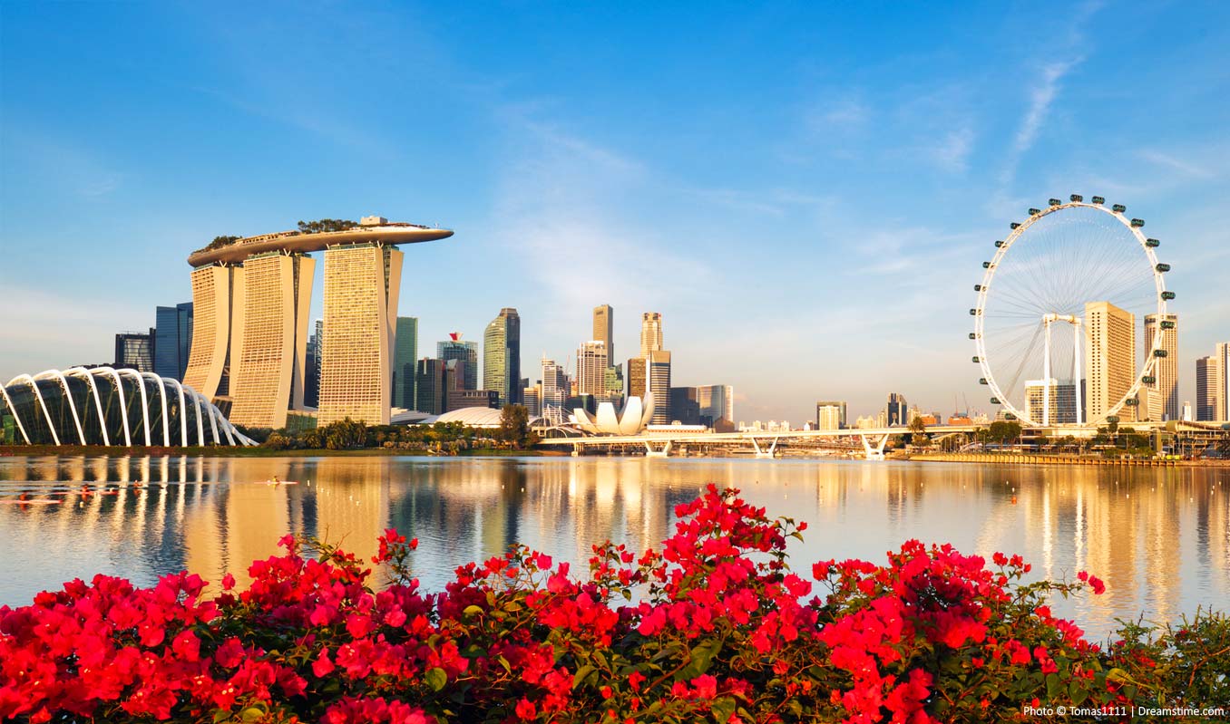 The Singapore skyline