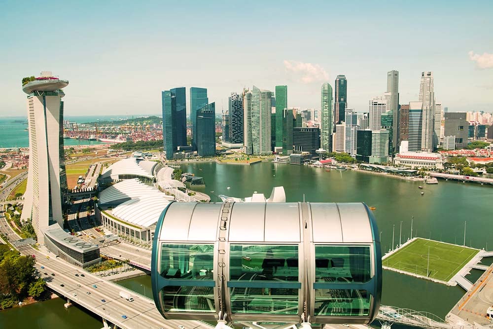 View from Singapore flyer