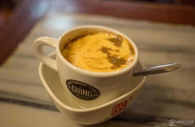 Egg coffee in Hanoi Vietnam