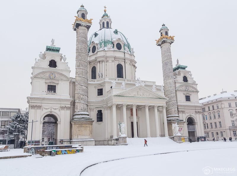 Karlskirche in the winter