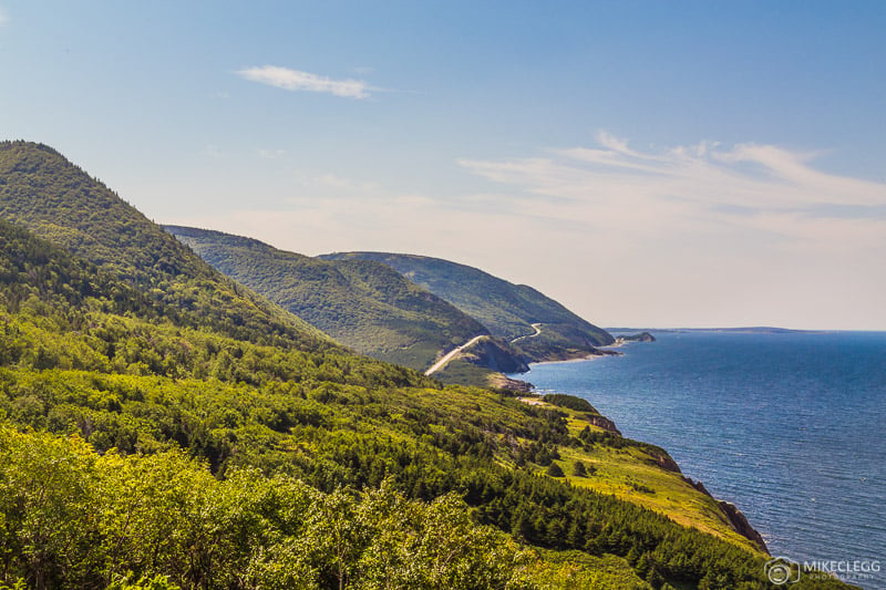 Scenery along the Cabot Trail in Cape Breton in Canada