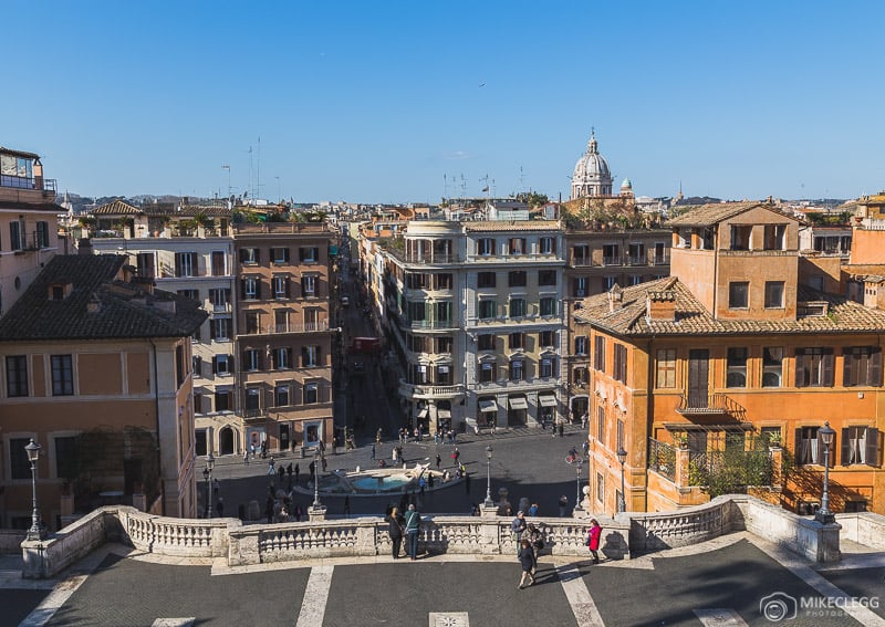 View from the top of the Spanish Steps, Rome