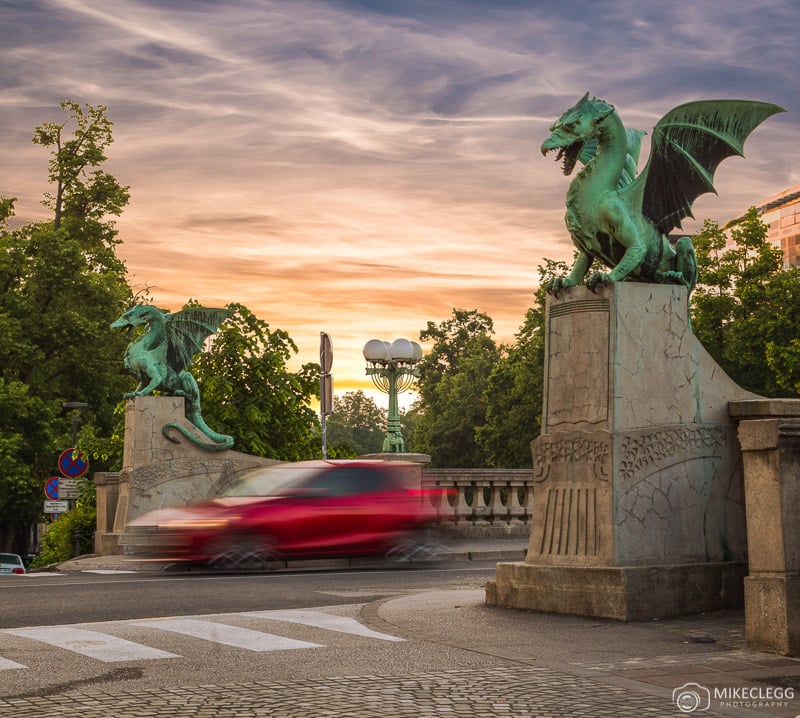 Dragon Bridge, Ljubljana sunrise