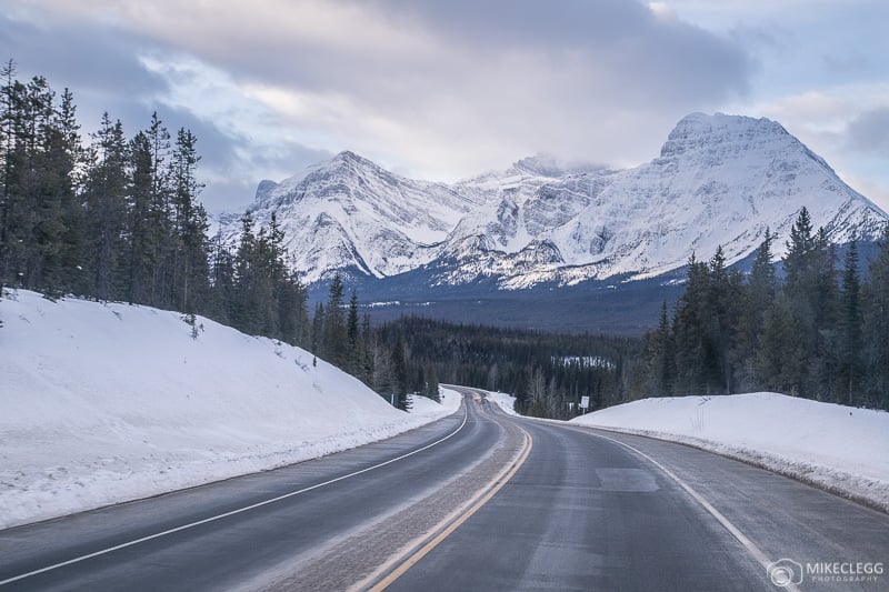 Snowy landscapes along the Icefields Parkway, Alberta