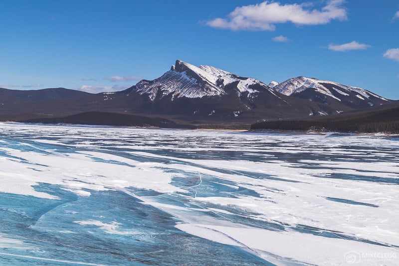 Winter landscapes at Abraham Lake, Canada