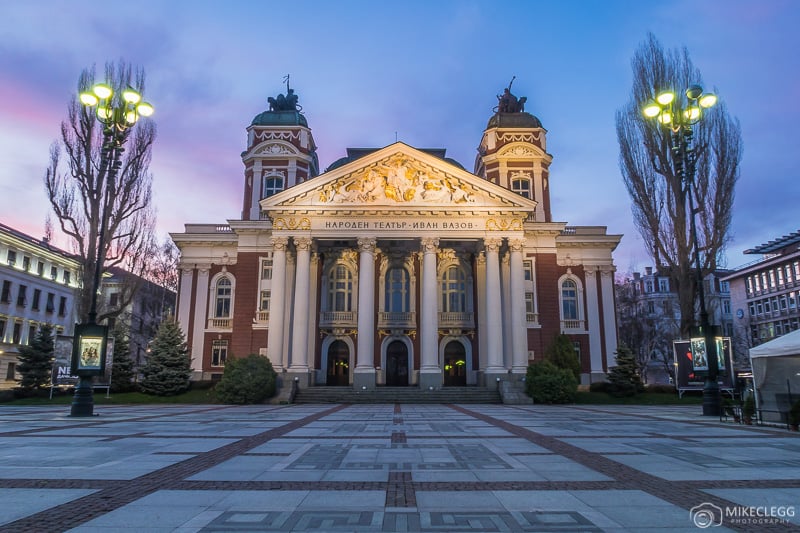 Ivan Vazov National Theatre at sunrise