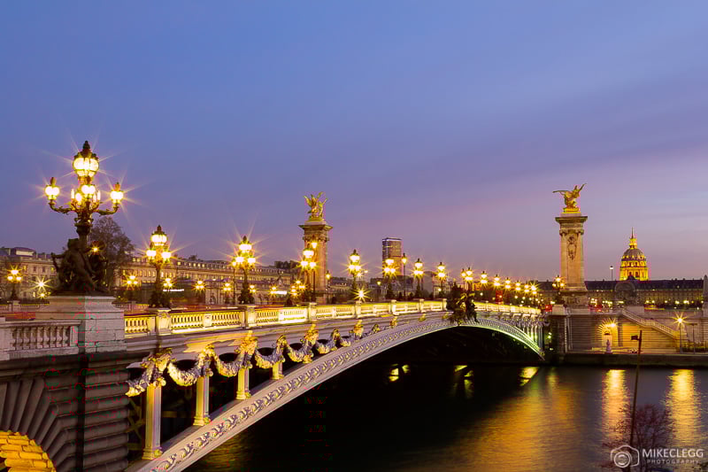 Pont Alexandre III at night