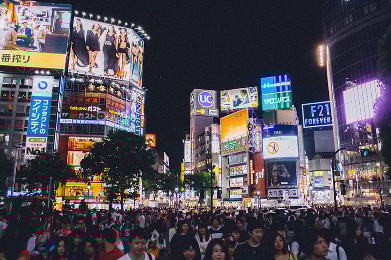 Shibuya Crossing in Tokyo - image via Pixabay