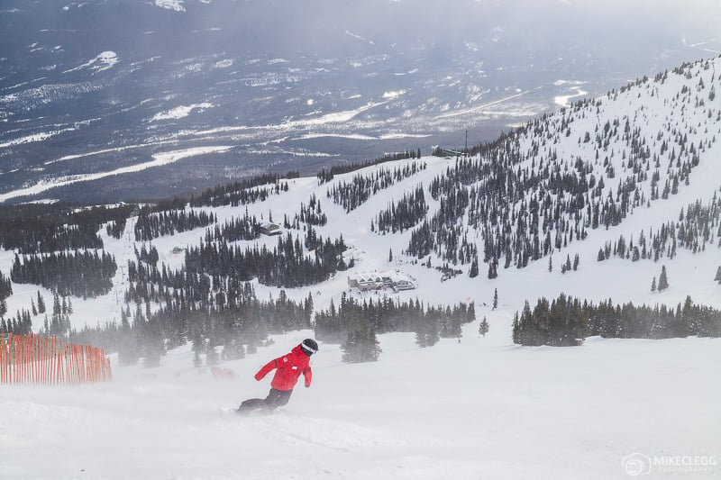 Snowboarding-at-Marmot-Basin in Jasper National Park, Canada