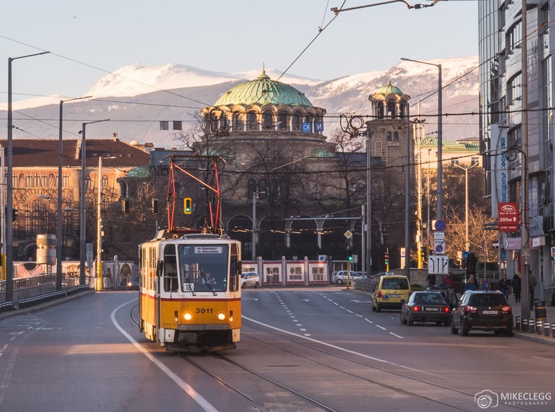 View towards towards Vitosha mountain from Banya Bashi